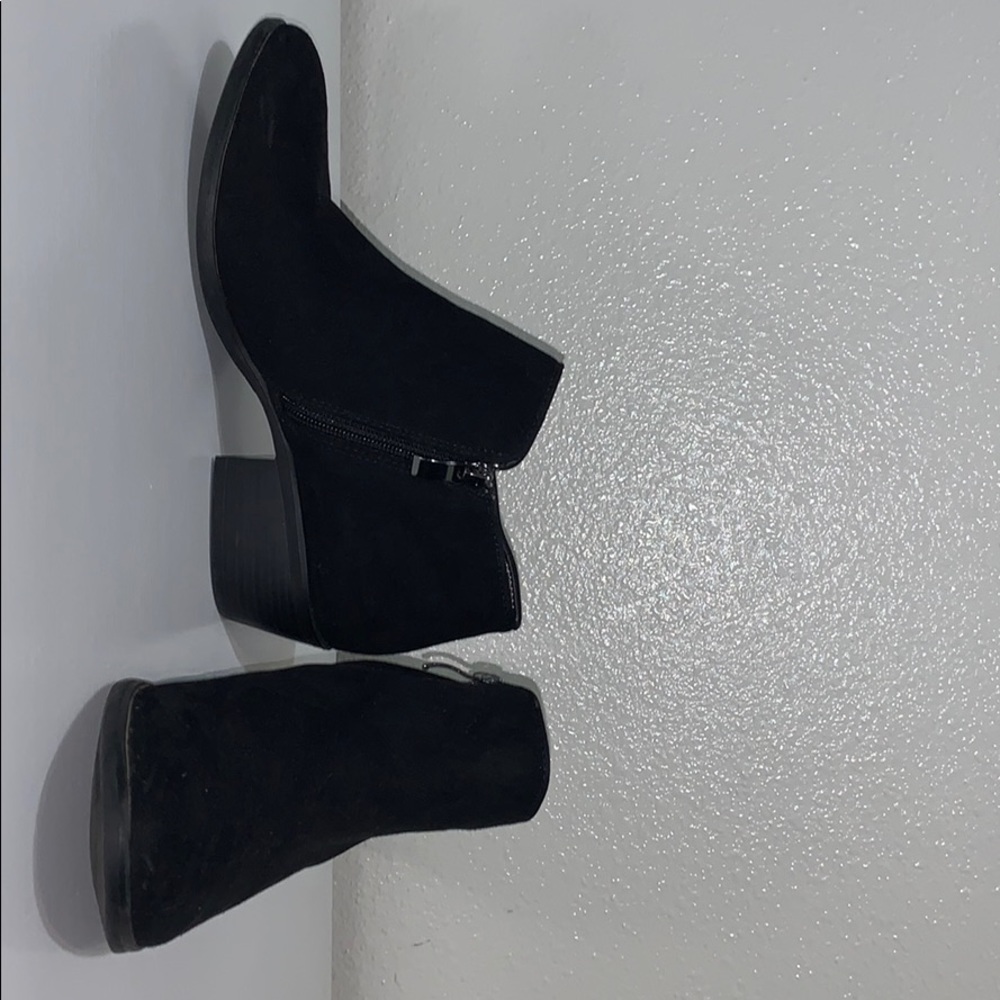 Black suede booties!